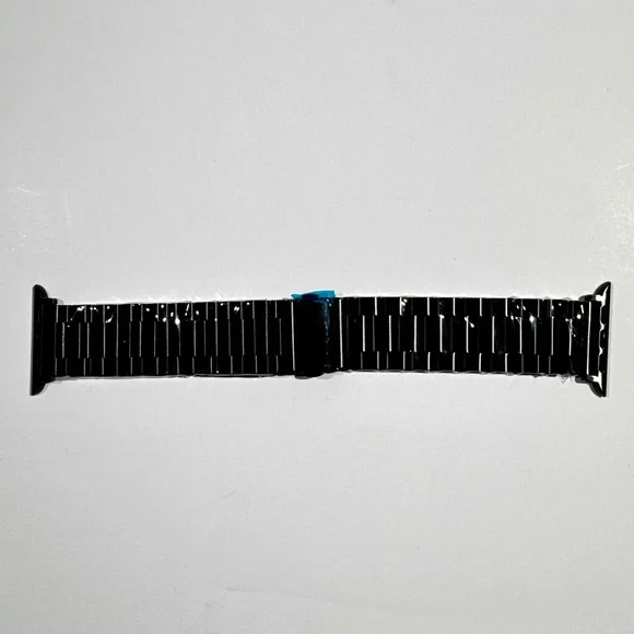 Black Stainless Steel Smartwatch Band | Sleek Modern Adjustable Strap