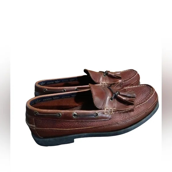 Dockers Men's Brown Leather Boat Shoes Size 10W