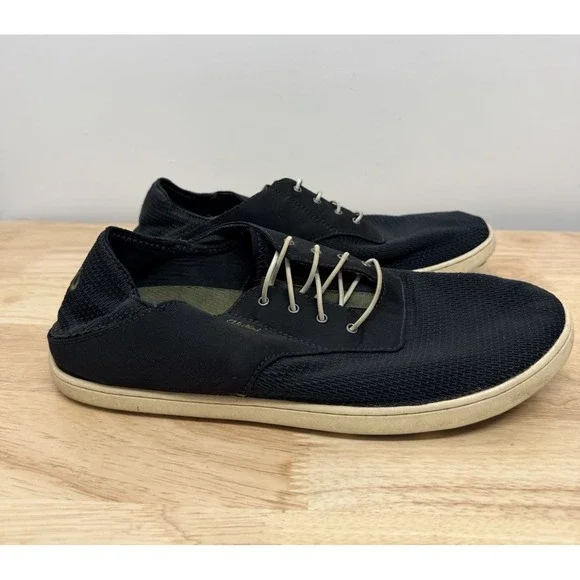 OluKai Nohea Moku Sneakers Mens 10.5 Navy Blue Mesh Lightweight Boat Shoes #65