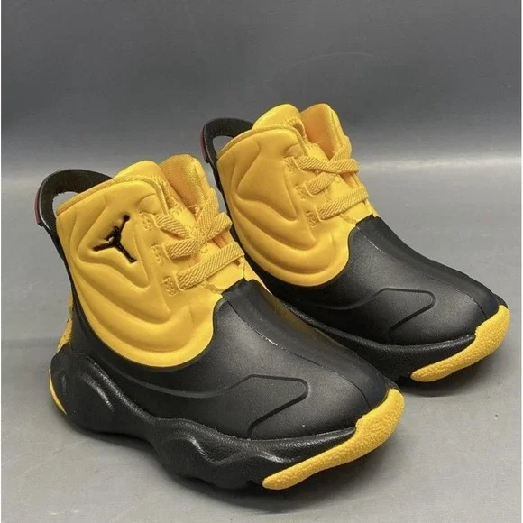 Nike Air Jordan Drip 23 (TD) Rain Boots CT5799-706 Yellow Black Toddler Size 5C