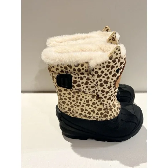 Toddler Cheetah Cat Winter Boots Brown/black- Cat & Jack -‎ SIZE 6 NWOT