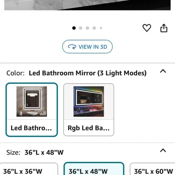 LED Bathroom Mirror with Light Modes