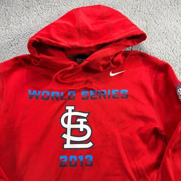 Nike Mens St Louis Cardinals 2013 World Series Therma-FIT Hoodie Red Large
