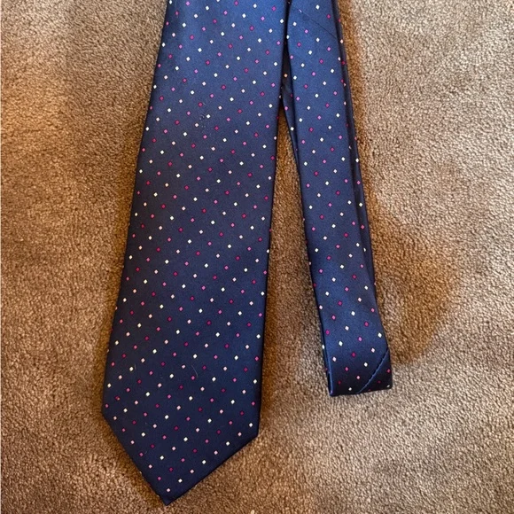 Robert Talbott Blue Tie with Pink and White Dots