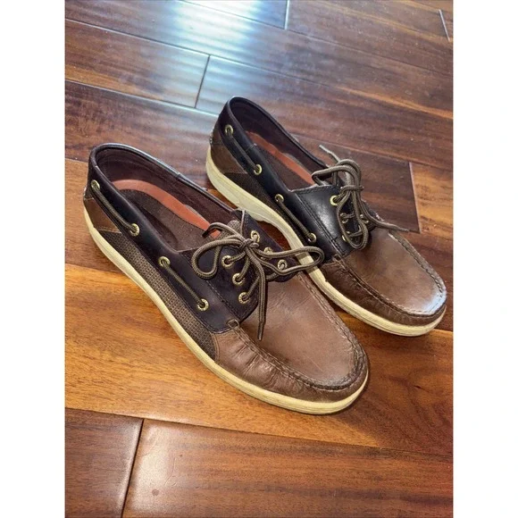 Sperry‎ Top Sider Mens STS20865 Brown Leather Boat Shoes Size 11.5