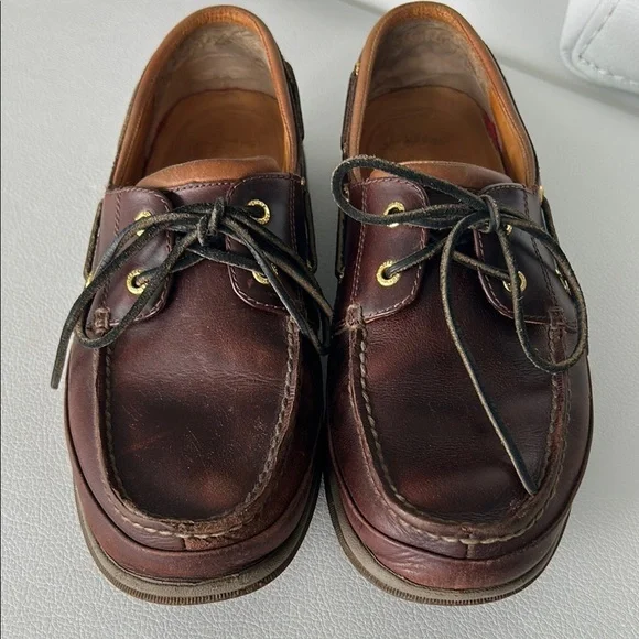 Sperry Topsider Gold Cup Collection Classic Brown Leather Men's Shoes, Size 9