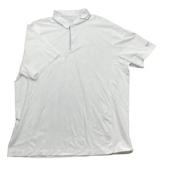 Nike Golf Tour Performance XXL White Polo 1/4 Button 100% Polyester Golf Sports