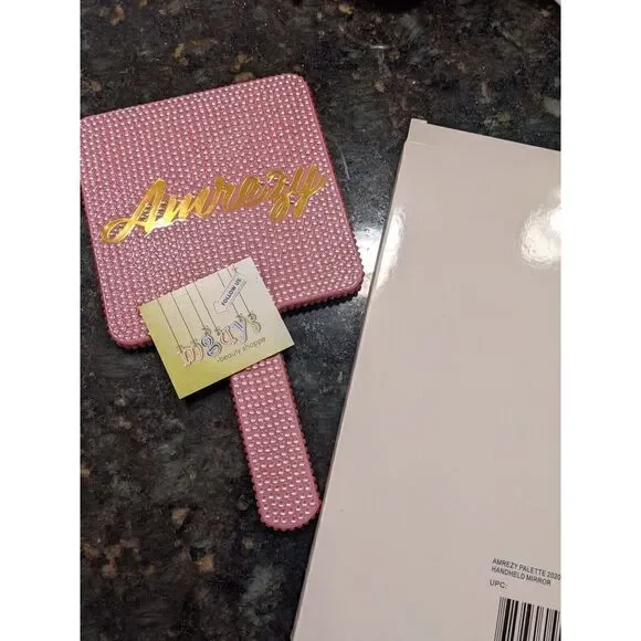 ANASTASIA Beverly Hills ABH AMREZY Pink Bedazzled Handheld Mirror BNIB HTF