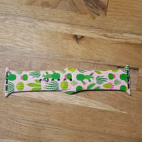 Unbranded Silicone Watch band cactus and pink Size 38,40,42 mm