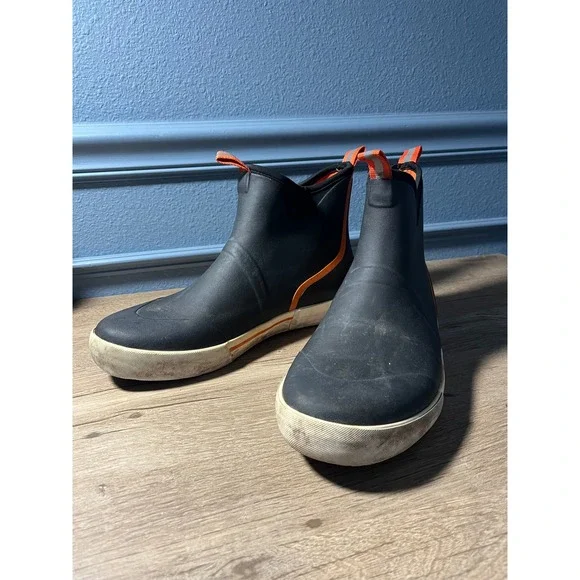 Bassdash Fishing‎ Boots Men's Black Orange Ankle Deck Boat Shoes Size 11