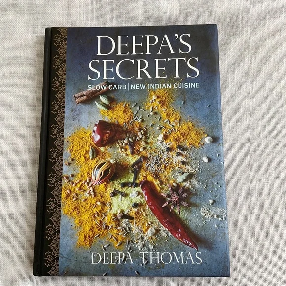 •Deepa’s Secret:Slow Carb New Indian Cuisine Cookbook Hardcover