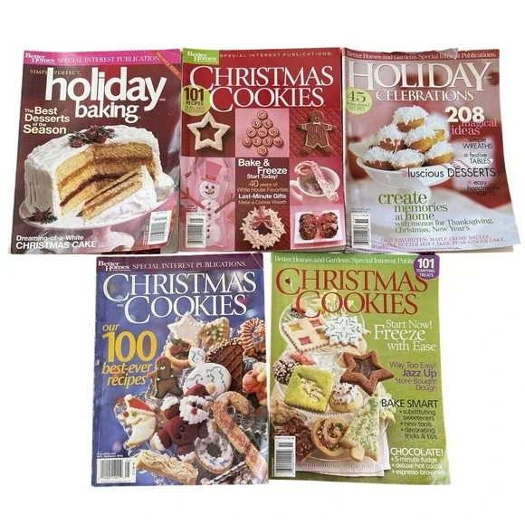 Better Homes and Gardens Magazines‎ Lot of 5 Holiday Baking Cookies Recipes