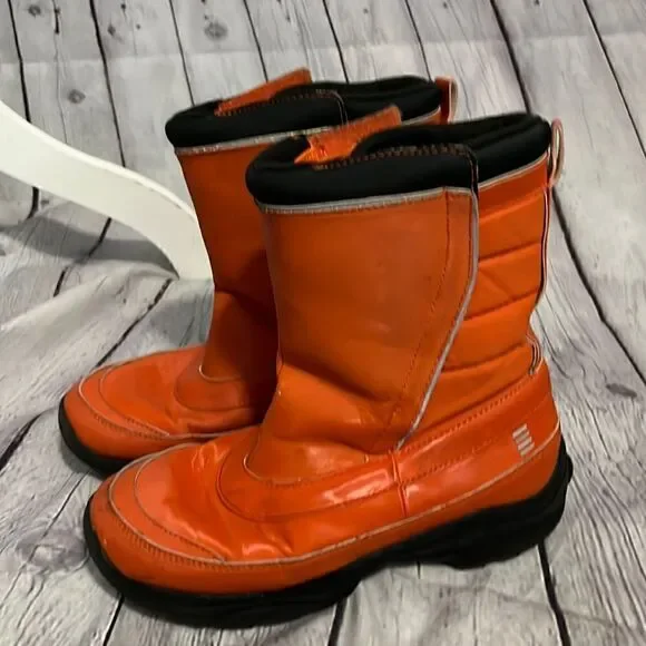 Lands End - Orange Snow Boots - Size 4
