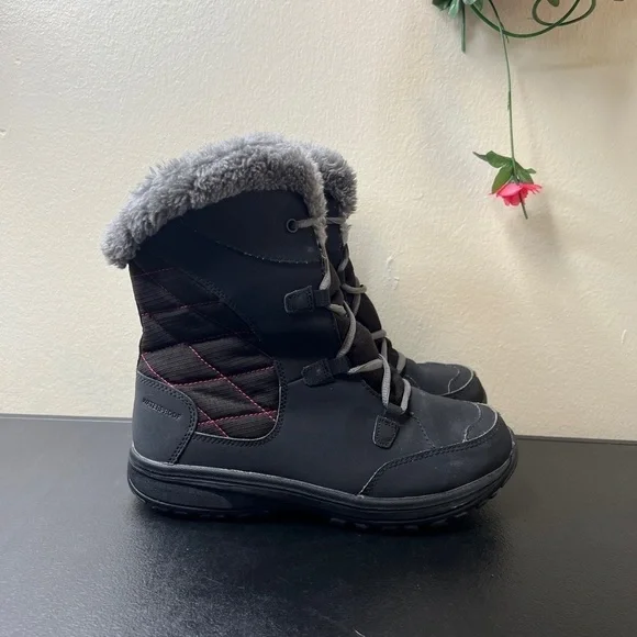 Columbia Ice Maiden Lace II BY1331-011 Winter Boot Girl's Size 6 Black🌹