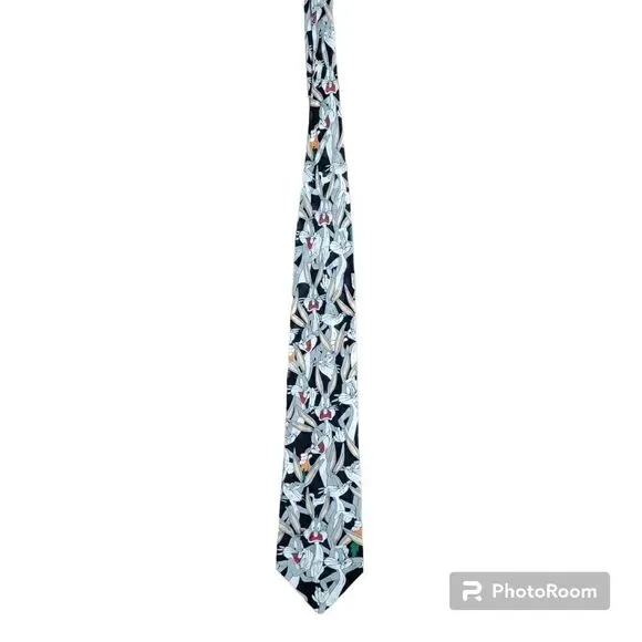 Looney Tunes Men's Bugs Bunny Tie 100% Silk.