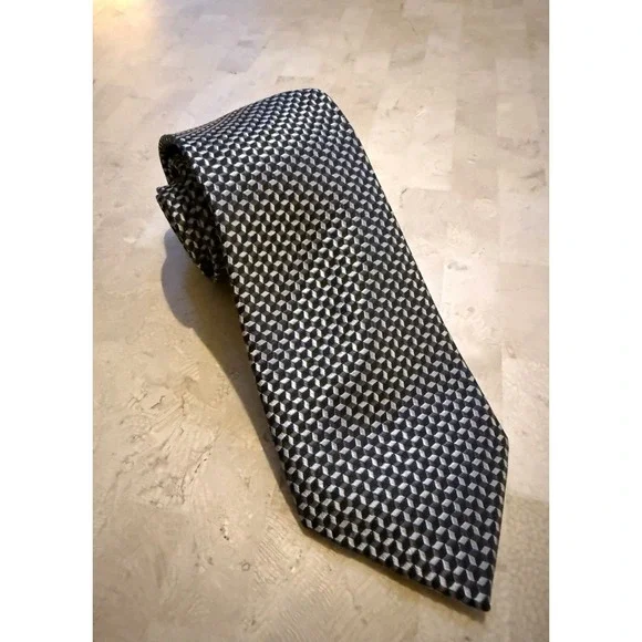Michael Kors Metallic Tie Black Silver 60