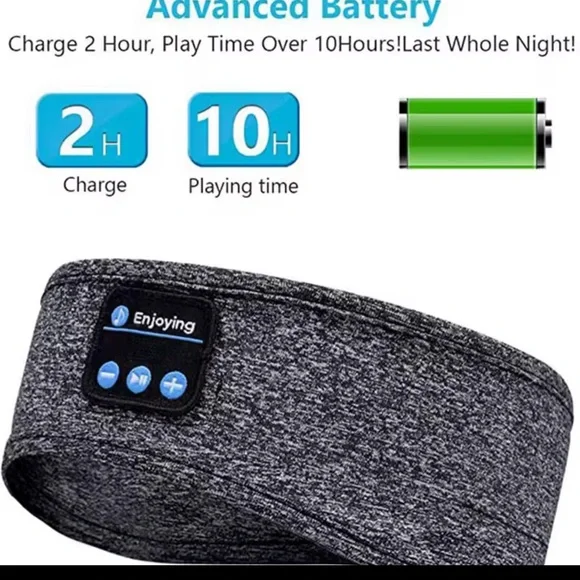 Enjoying Black Bluetooth Headband