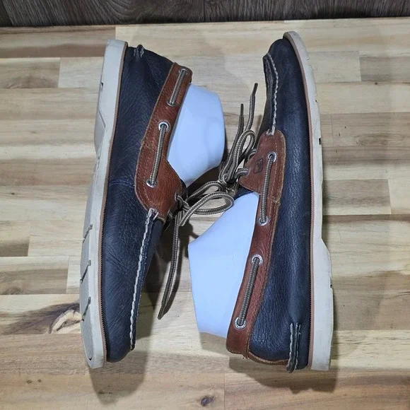 Sperry‎ Top-Sider Billfish 3-Eye Boat Shoe Men 11M Navy Brown Leather