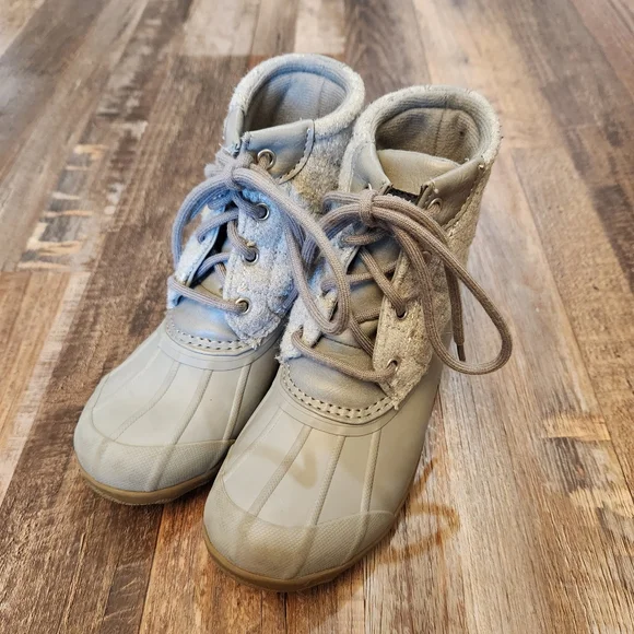 Sperry Gray Quilted Duck Boot