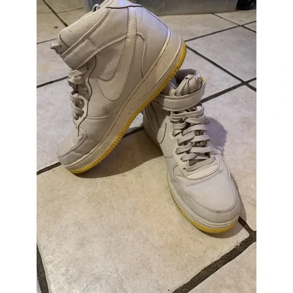 Nike Air Force 1 Mid Canvas‎ Desert Sand ... ah6770-002 Men's 11