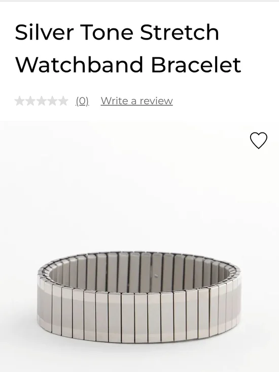 Chico's Silver Stretch Bracelet Watchband