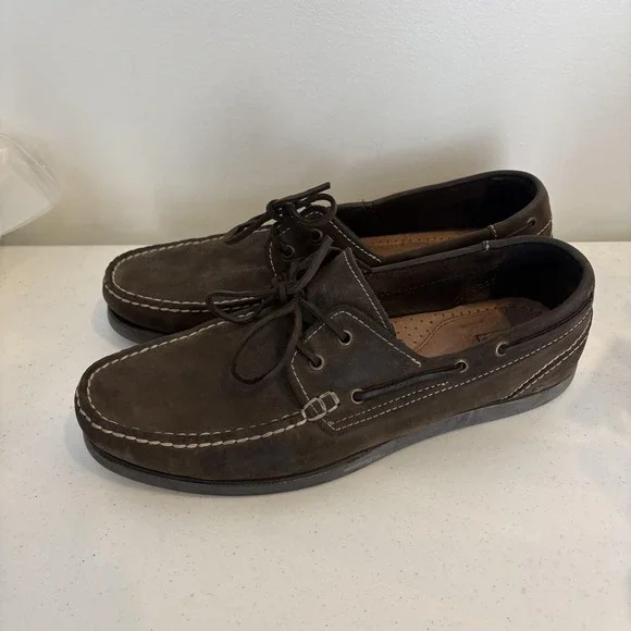 Johnston & Murphy Shoes Mens Size 11.5 Boat Moc Toe Deck‎ Casual Leather J&M
