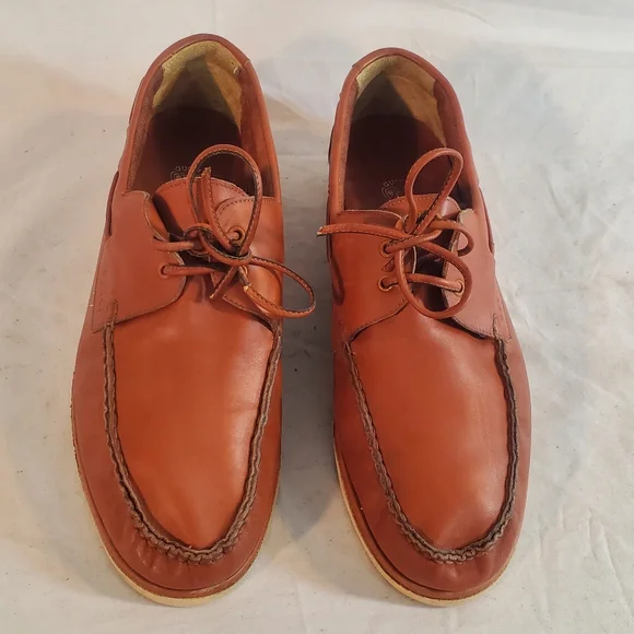 Vintage Gucci Brown Leather Boat Deck Shoes Loafers Men's US 8/ EU 41