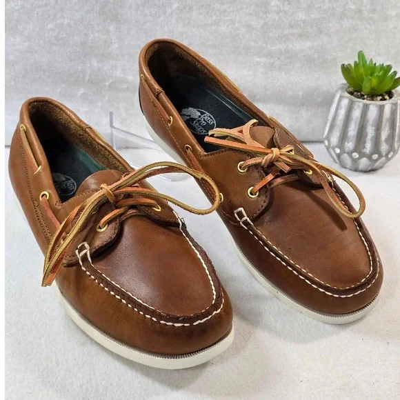Bass Pro Shops Leather‎ Boat Fishman Shoes Moccasins Laced Deck Shoes Size 12