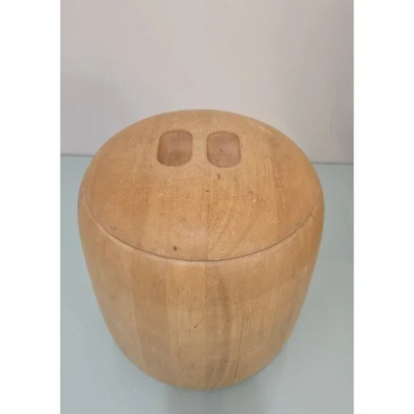 Jens Quistgaard Dansk Teak Ice Bucket 8.5” MCM Denmark Vintage
