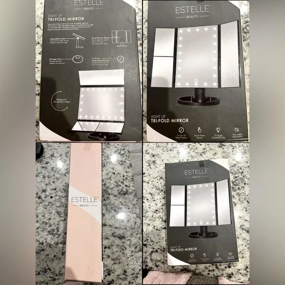 Tri-Fold, light up, vanity mirror. Never used 💙and unopened!