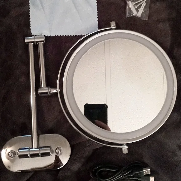 Rechargeable LED Lighted Makeup/ Vanity wall mounted Mirror