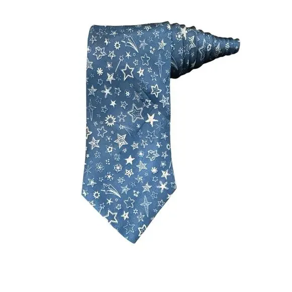 Make A Wish Shooting Stars 100% Silk Novelty Necktie