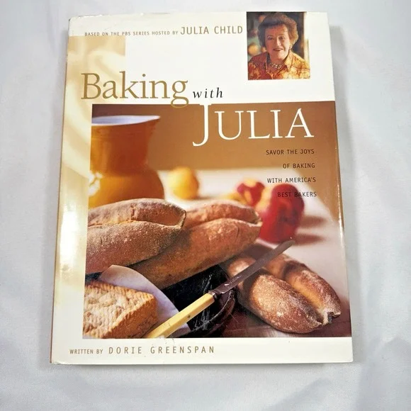 1996 BAKING W/ JULIA CHILD ! 1ST‎ ED DJ ICONIC CELEBRITY CHEF COOKBOOK