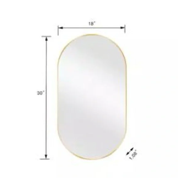 Vanity Mirror in Gold (Screws Not Included)