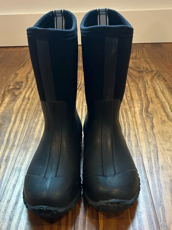 Kids Black Rain & Snow Boots - Durable Waterproof Winter Boots