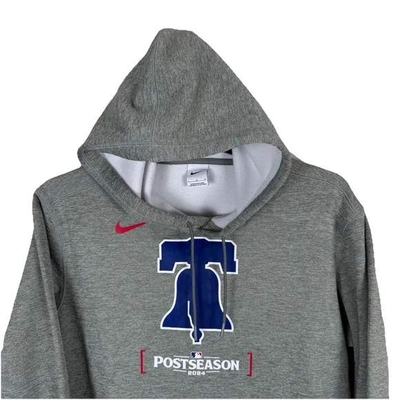 Nike Philadelphia Phillies MLB Therma-FIT Pullover Hoodie Mens Large‎ Gray MLB