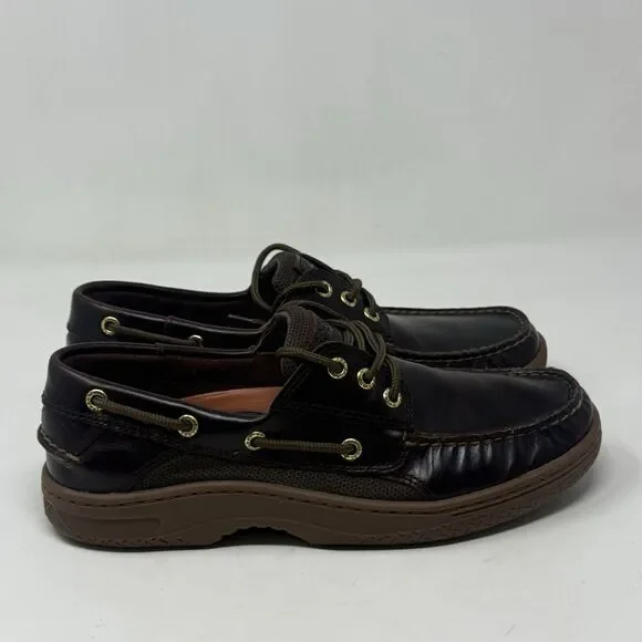Sperry Top Sider Billfish Boat Shoes Mens 8 M Brown Leather 3 Eye Preppy Casual
