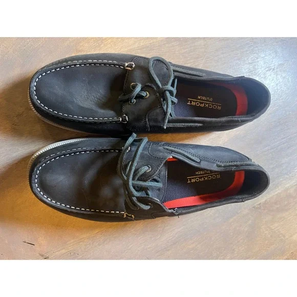 Rockport Mens Boat Shoes truTECH Comfort Navy Blue Size 6.5 CI8765