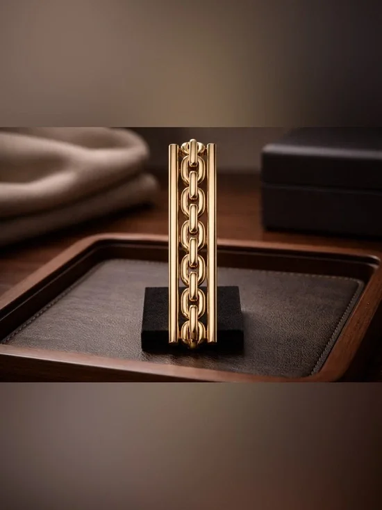 Chain Link Vintage HICKOK Large Tie Bar Clip
