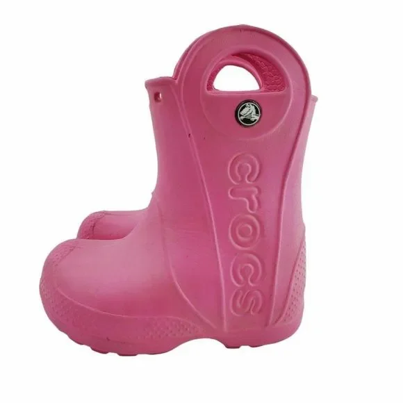 Crocs Little Girls 6 Handle It Rain Boots Pink