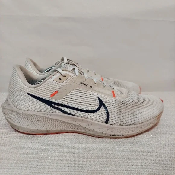 Nike Air Zoom Pegasus‎ 40 Shoes Mens 12 White Running Athletic Sneakers