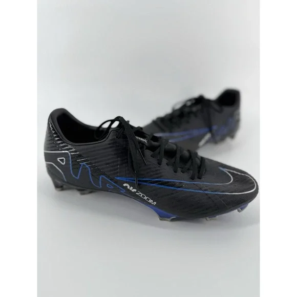 Nike Zoom Vapor 15 Academy FG MG Black Blue New‎ Soccer Cleats Mens Size 11
