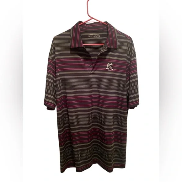 Nike Golf Striped Polo Shirt. Size large. Good condition‎