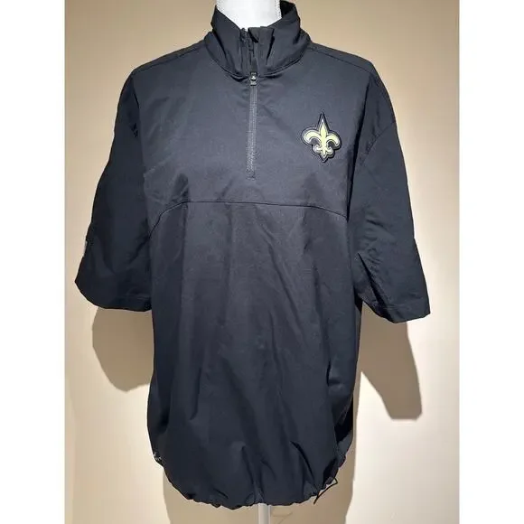 Nike NFL Onfield Apparel Saints Dri-Fit Quarter Zip Short Sleeve‎ Size L