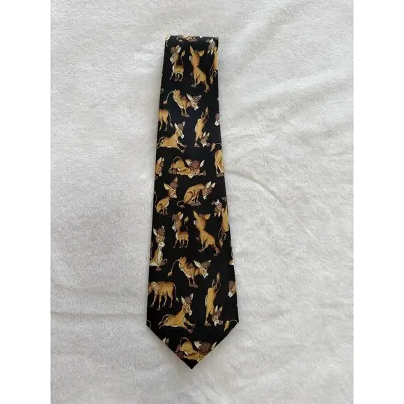 Charming Cartoon Donkey Neck Tie Vintage Dino Romaro Poly Sang Ho Korea XC