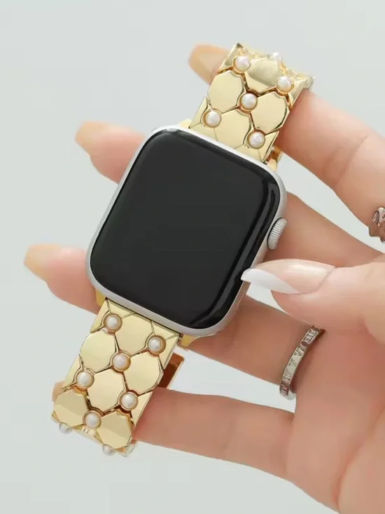 Gold Pearl Accent Smartwatch Band 38-49mm