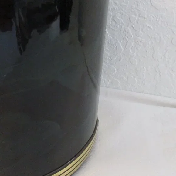Vintage Faux Green & Black Marble Ice Bucket