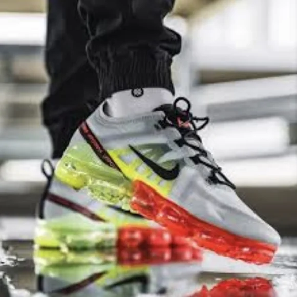 Nike Kids VaporMax Shoes - White and Orange