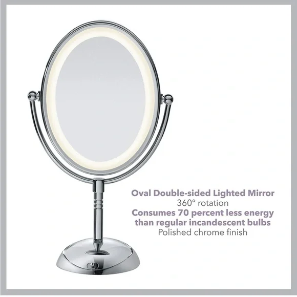 Conair LED Lighted Double-sided Mirror with original package