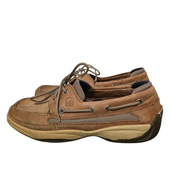 Sperry Top-Sider Mens Boat Shoes‎ Leather Casual Comfort Walking Deck Tan 11M